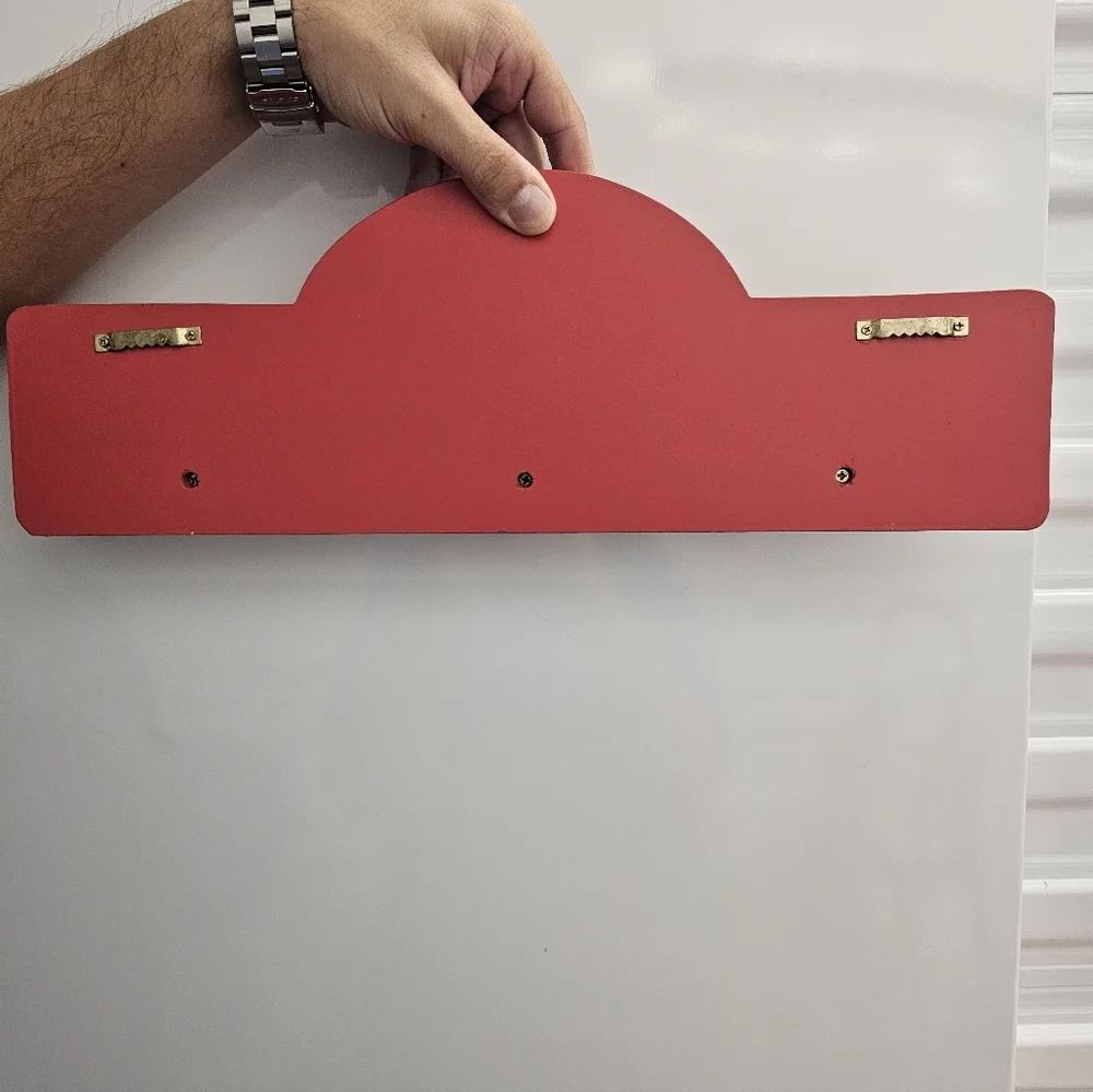Red Baseball Wall Hook Decor